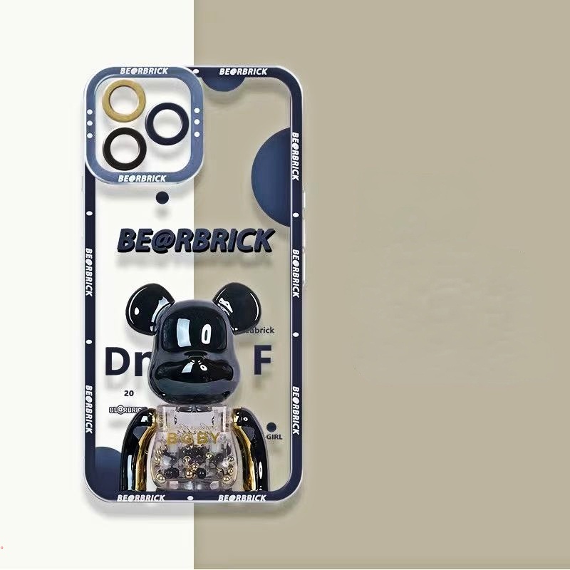Ốp Điện Thoại Silicon Màu Trong Suốt Hình Gấu Cho IPhone13 12 11 Pro MAX X XR XS MAX 6 7 8 Plus