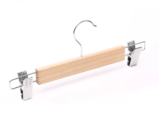 Móc Kẹp Váy Quần Gỗ Vàng Trẻ Em 25cm ( 1 móc )