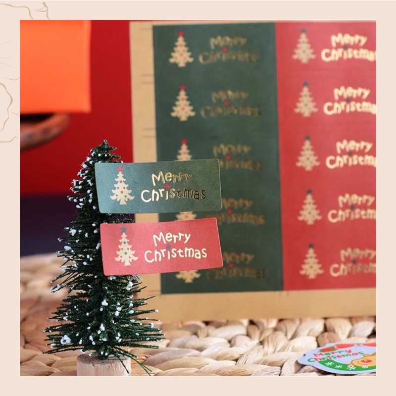 Miếng dán sticker Merry christmas chúc mừng giáng sinh