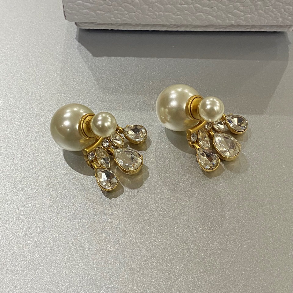 Khuyên Tai Tròn Khắc Chữ Dior Bằng Thép Titanium Thời Trang Cho Nữ