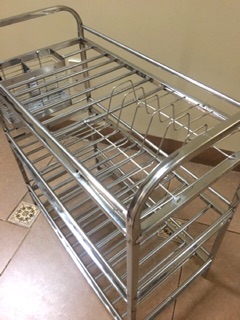 Kệ úp bát đĩa inox 3 tầng