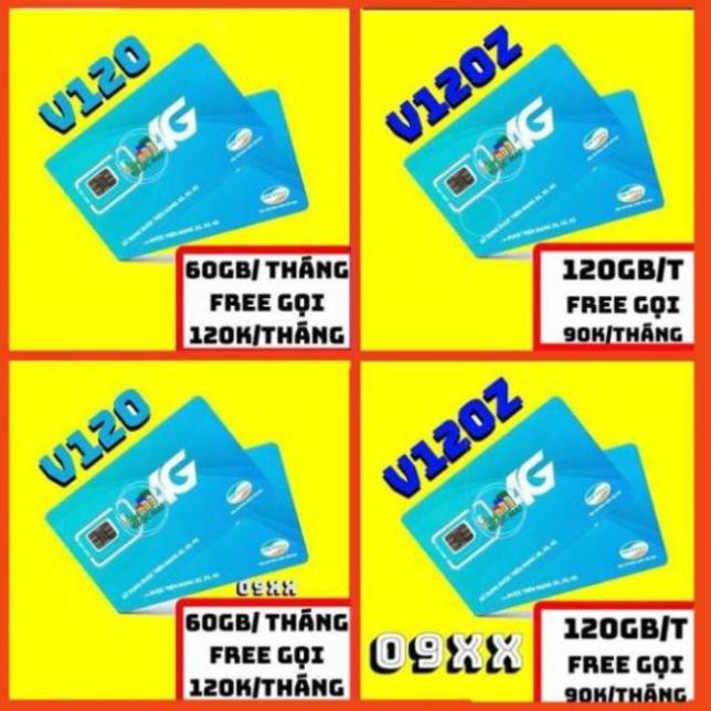 Sim 4G Viettel V120 - V120Z - 4GB/NGÀY - 120GB DATA - MIỄN PHÍ GỌI - (SIÊU SALE)