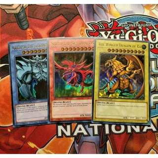 Bài Yugioh - Egyptian Gods LC01 YGLD Obelisk The Tormentor + The Winged Dragon of Ra + Slifer The Sky Dragon Of Orisis