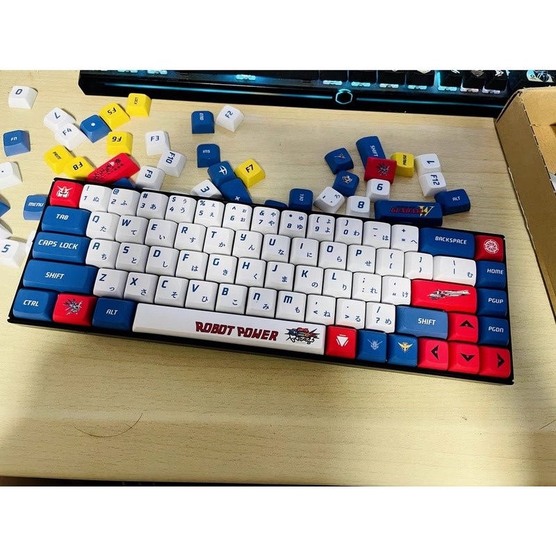 Gundam Keycap XDA Hồ sơ Anime Keycap PBT Thuốc nhuộm Thăng hoa Bàn phím cơ học Keycap Keycaps tùy chỉnh 120 phím