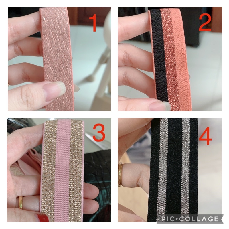 Chun nhũ ứng dụng làm cạp váy, thun nhũ