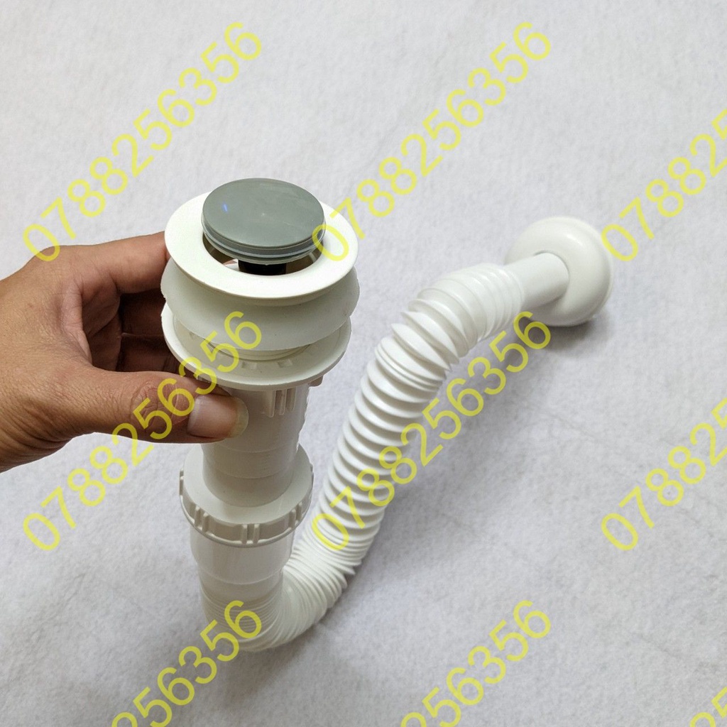 Ống Xả Xi phông Lavabo Bồn Rửa Mặt XẢ RUỘT GÀ kéo dài được chống hôi tốt loại xả to dài dày XẢ NHấn trắng đầu nhựa nhình