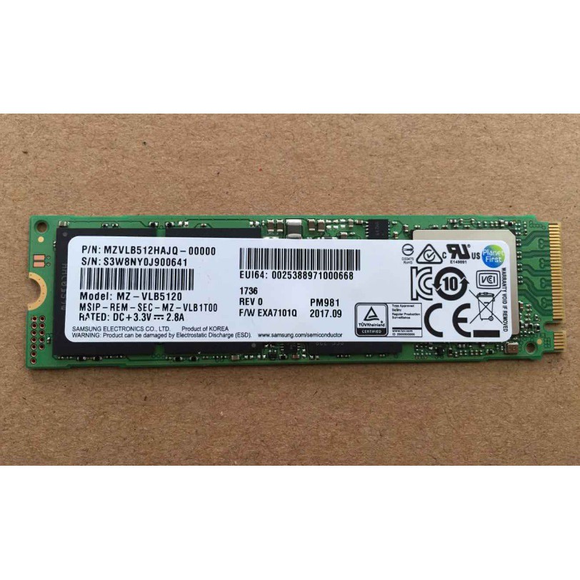 SSD M.2 PCIe NVMe Samsung PM981 512GB - bảo hành 3 năm