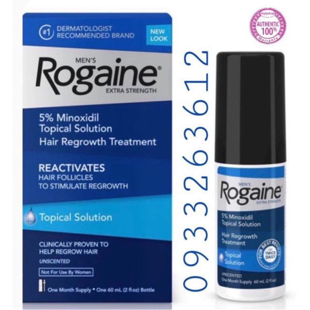 Dung dịch mọc tóc nam Rogaine Minoxidil 5% Extra Strength 60ml