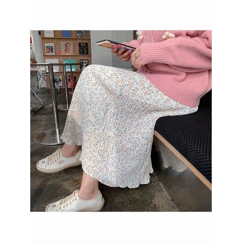 [Ảnh thật] Chân váy hoa nhí Vintage-chân váy Ulzzang | BigBuy360 - bigbuy360.vn