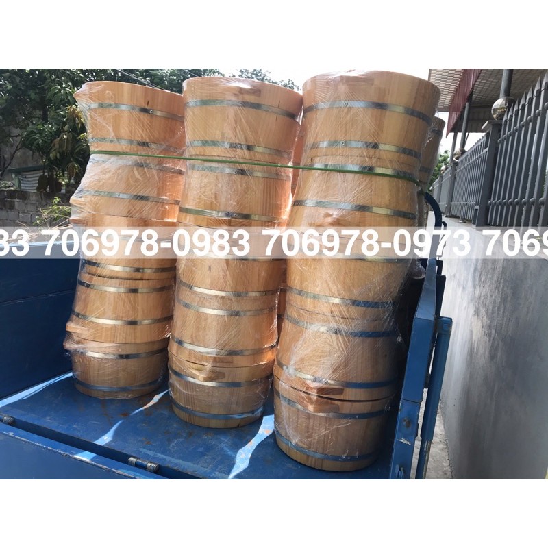 Chậu gỗ ngâm chân +tặng thảo dược