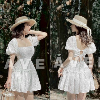 Đầm váy nơ lưng cup tay 🍒 kèm ảnh thật 🍒 bao kiểm hàng 🍒
