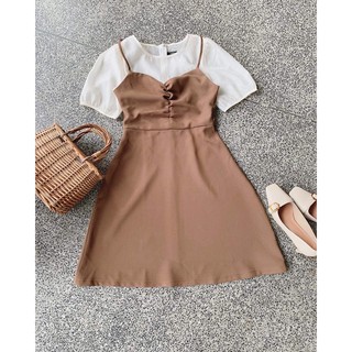 Váy yếm phối tơ