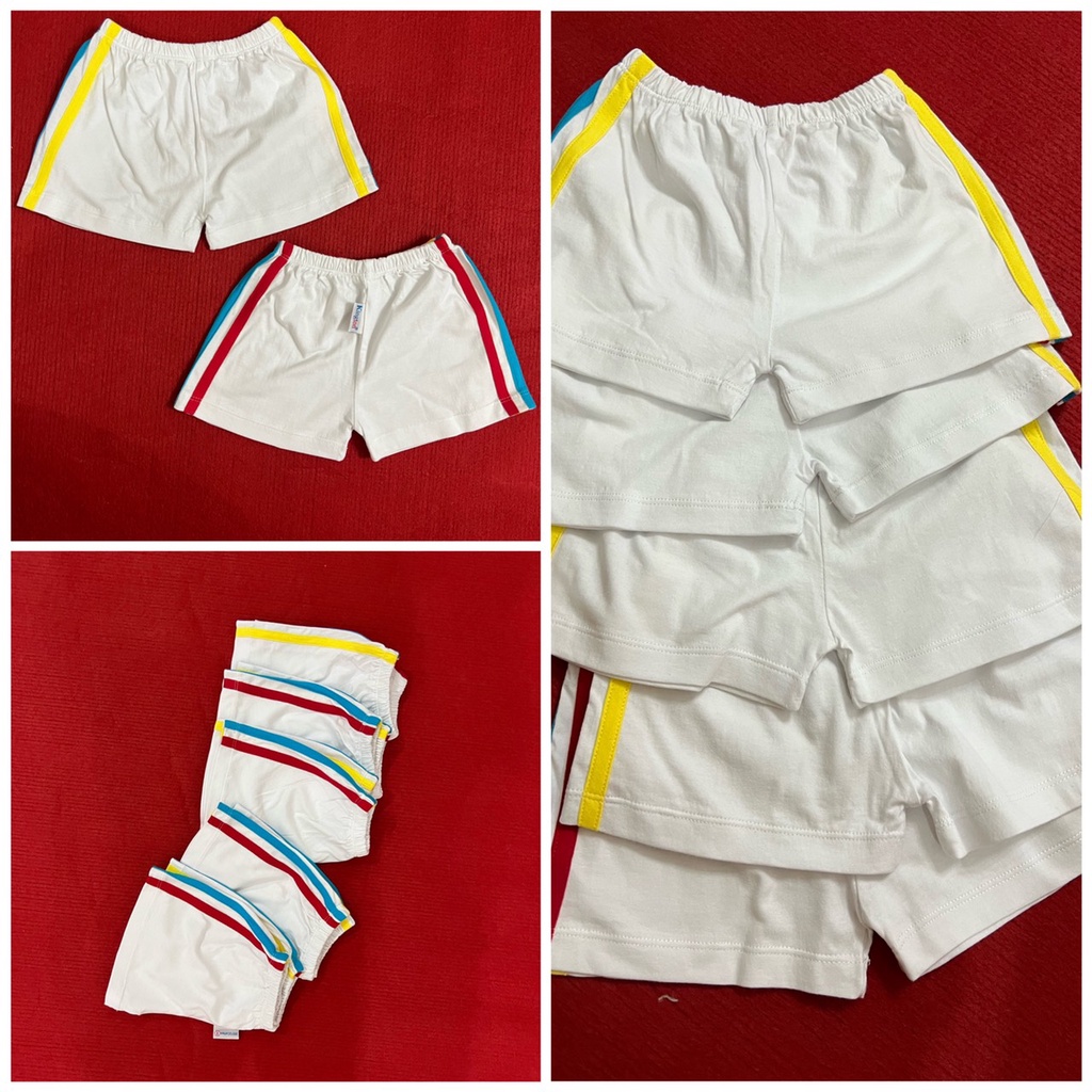 . Quần đùi màu trắng sọc cho bé trai chất cotton mềm mát _ 1 cái
