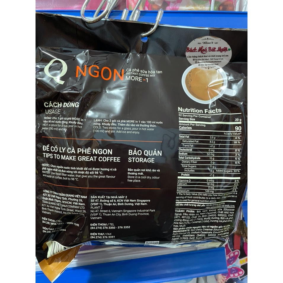 NGON - TRẦN QUANG - Cà Phê sữa Hòa Tan 3in1