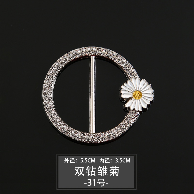 Khóa Thắt Nút Ngọc Trai Thắt Nút Hình Trái Tim Chống Chảy Ngược Phụ Kiện Thắt Lưng Áo Thun/Khăn Choàng Cổ/Ngọc Trai