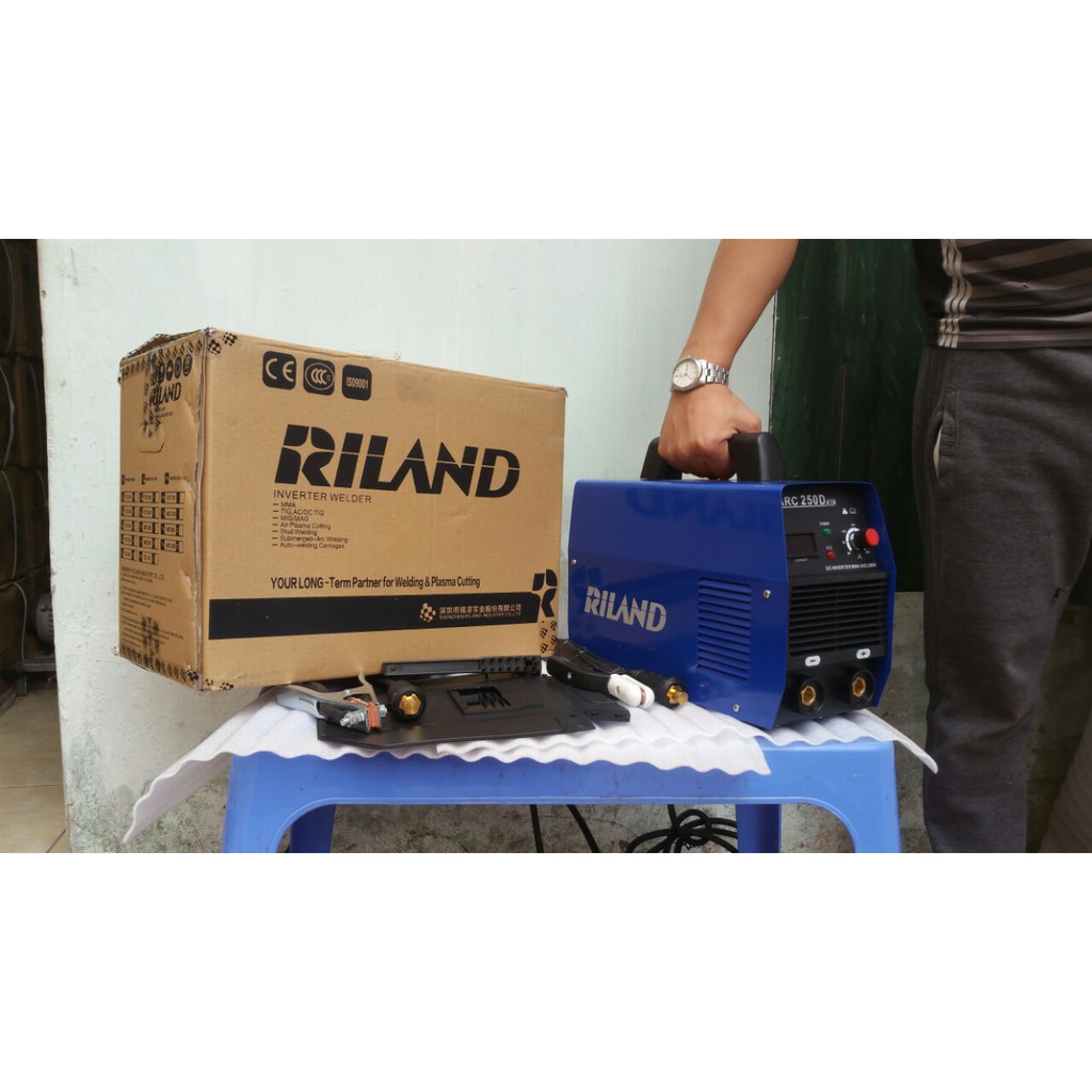Máy RILAND 250D MOSFET Cao cấp, Tặng ke nam châm 22KG, Máy chuyên đi công trình