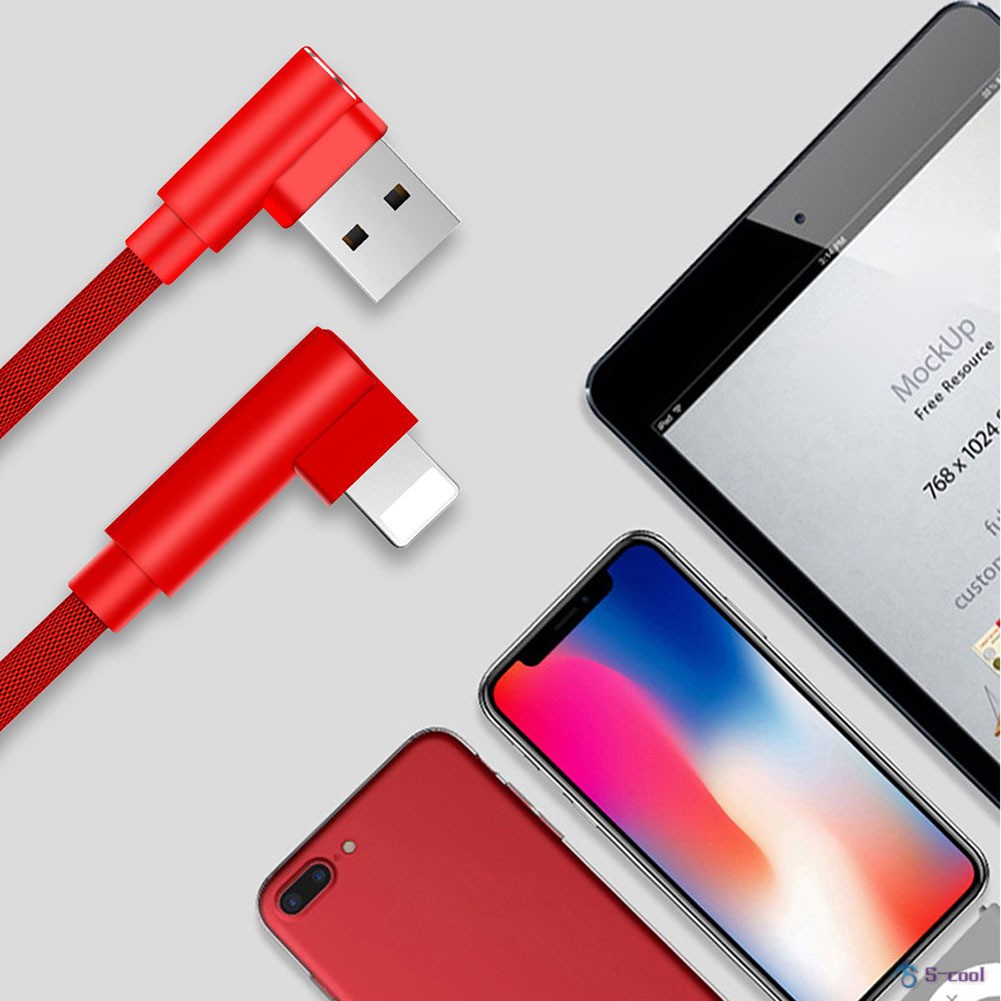 Dây cáp sạc dữ liệu USB Type C hình chữ L cho iPhone Android