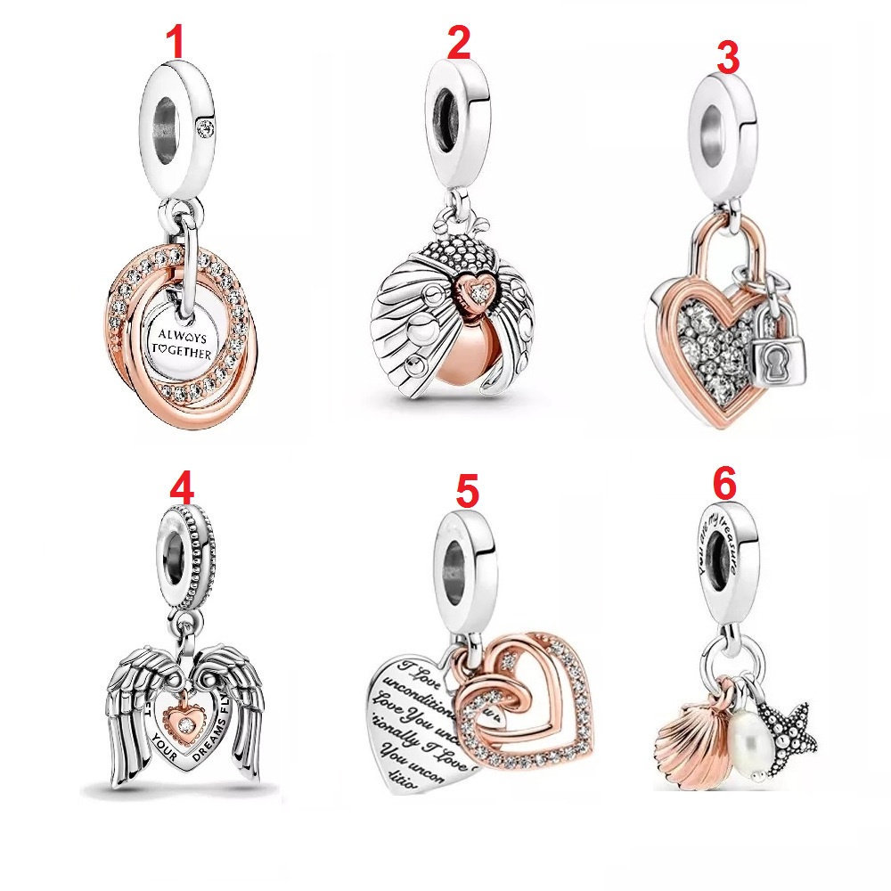 Bộ sưu tập charm Rosegold bạc 925 cao cấp- Trang sức bạc Venus