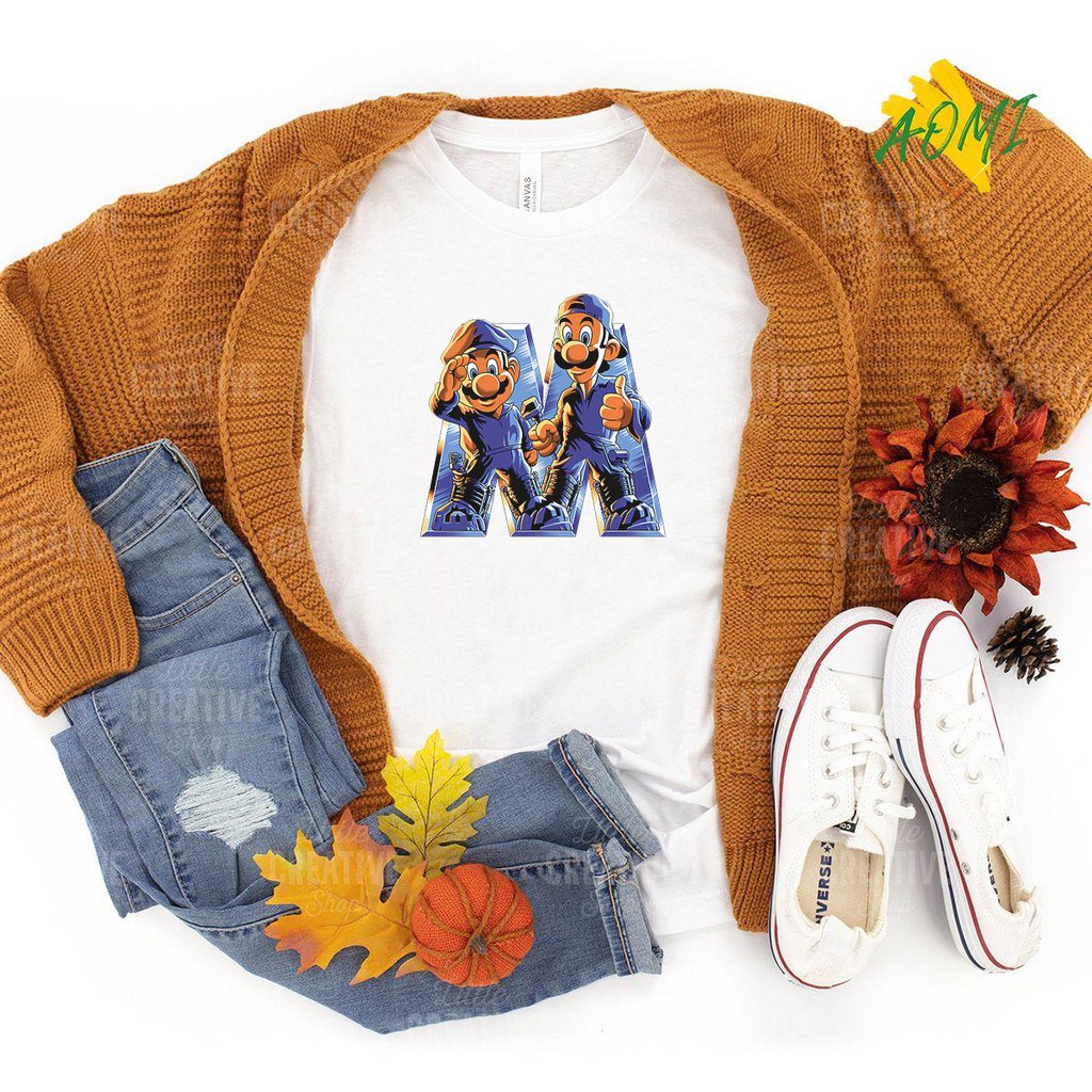 ÁO THUN UNISEX AOMI ĐẶC BIỆT MARIO WORKER FIX M TAY NGẮN TAY LỠ NAM NỮ AOMIVN THỜI TRANG