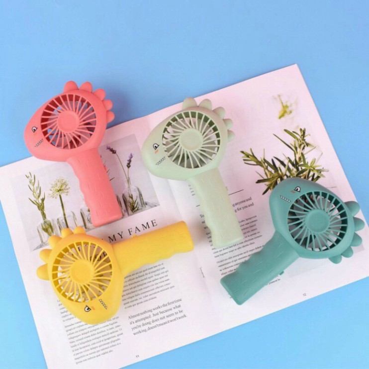 [ Hottrend ] Quạt Mini Tích Điện Siêu Dễ Thương Quạt Cầm Tay Khủng Long Sạc Pin Công Suất 4.5W Tiện Dụng | BigBuy360 - bigbuy360.vn