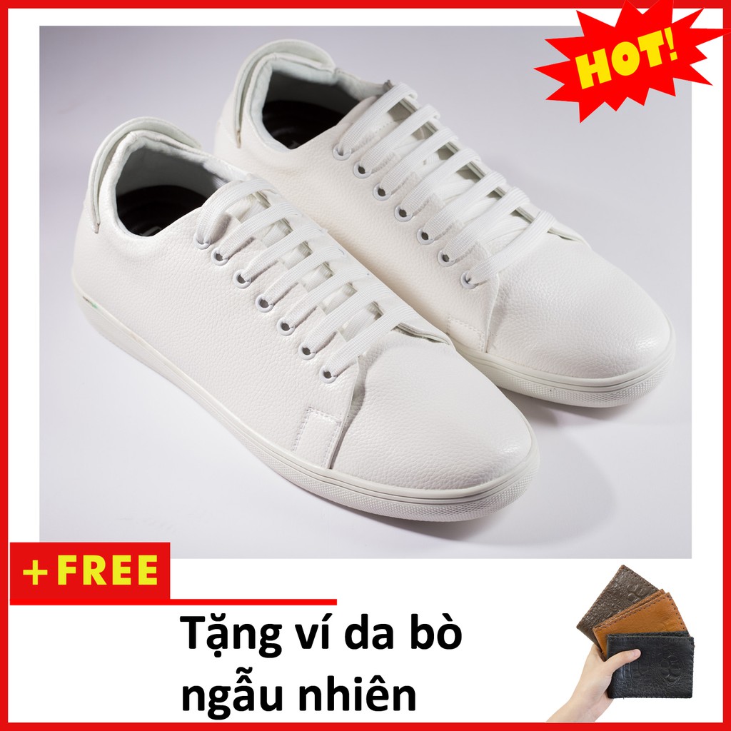[Video- Ảnh Thật] Giày Thể Thao Nam Màu Trắng Tăng Chiều Cao 6Cm Không Hề Lộ Cực Đẹp - Cực Chất - M360-TRANG(V)-TRANG