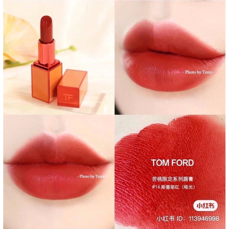 SON TOM FORD 16 SCARLET ROUGE VỎ CAM NEW LIMITED EDITION 2022 FULLSIZE FULLBOX