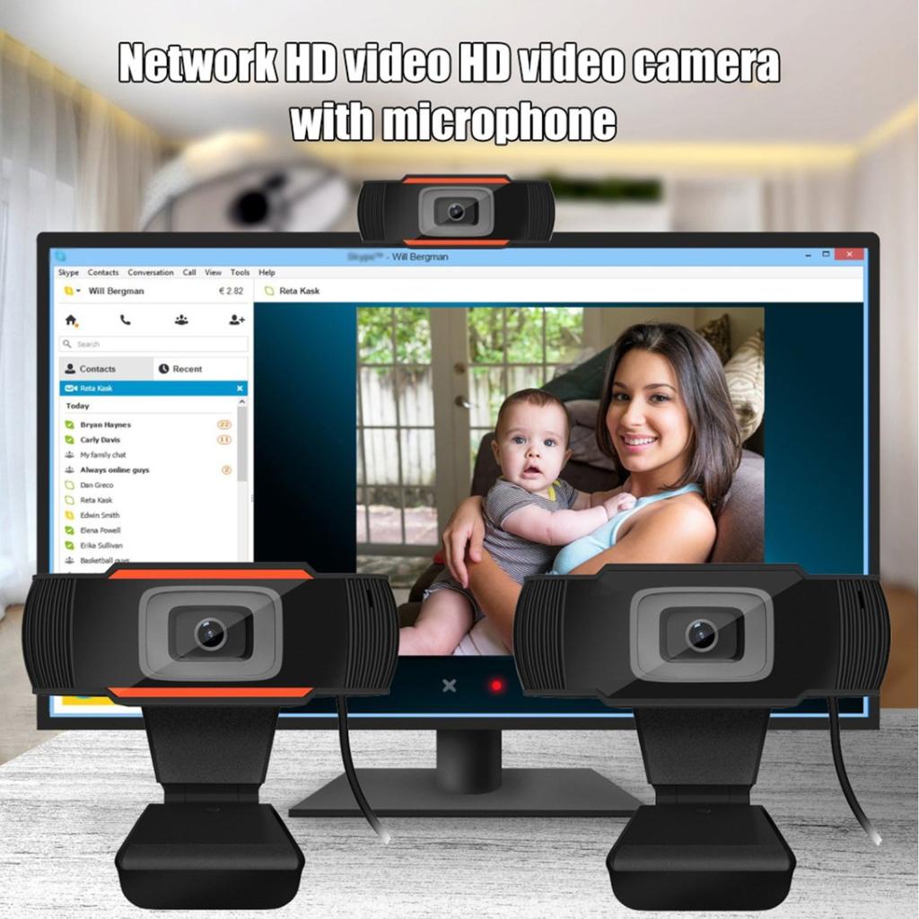 Webcam PC Camera 720MP Tích Hợp Mic Cho Livestream, Học và làm Online HD VớI Mic Cho MáY TíNh