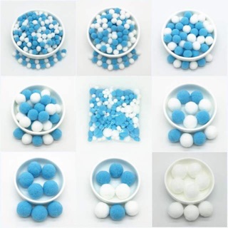 100 hạt pompom - pom pom làm slime - pom pom hỗn hợp - pompom trang trí túi itabag - pom pom nhiều màu