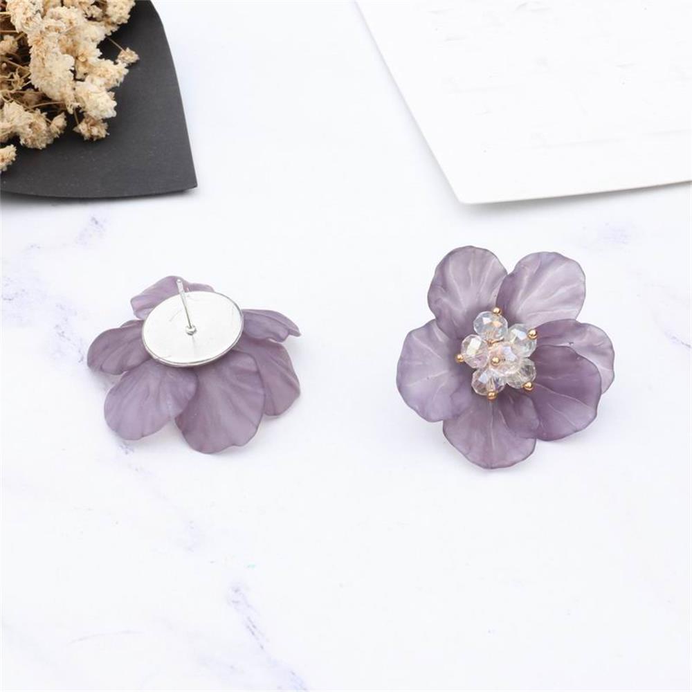 Bông Tai Hình Cánh Hoa Bằng Acrylic Phong Cách Vintage Thanh Lịch