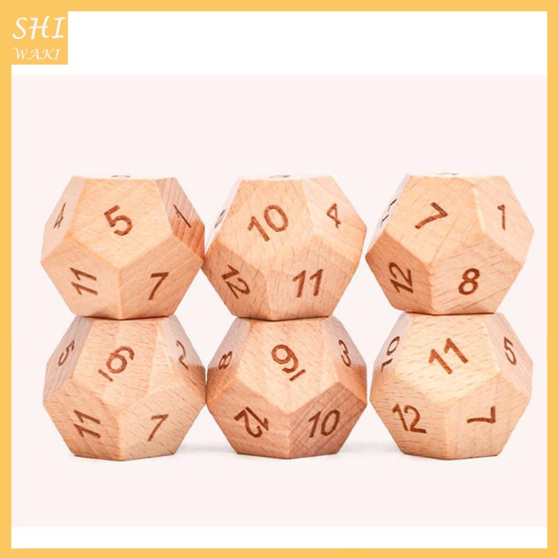 [In Stock]Wooden D12 12-Sided Dice Board Game DND MTG Dice for Role Playing