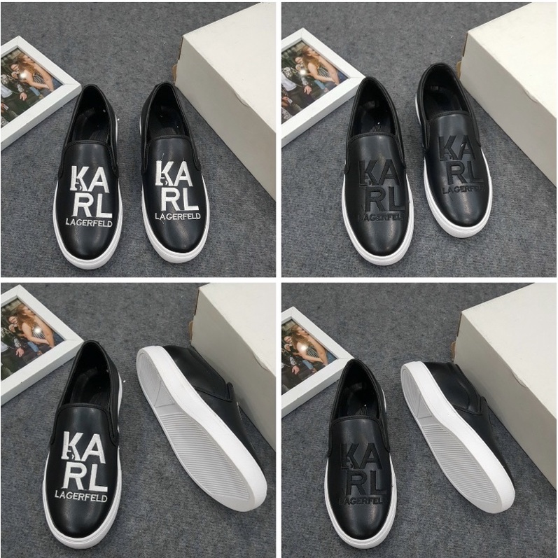 Giầy sục slip on nam có hoạ tiết chữ chìm đế trắng, Giầy nam phong cách trẻ trung btshop từ 38 đến 42