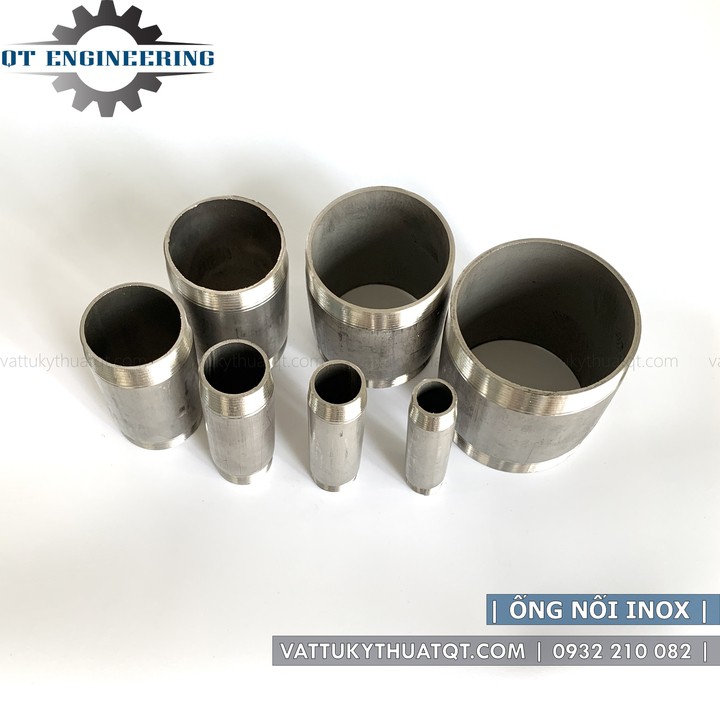 Ống nối inox2 đầu ren ngoài  | Phi 13,17,21,27,34,42,49