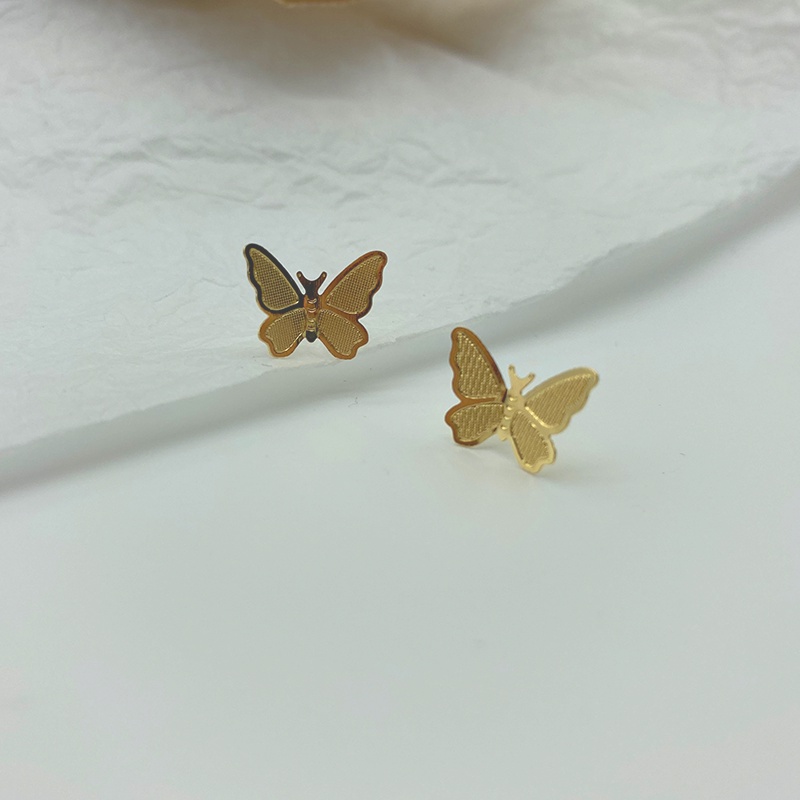 Bông tai hình bướm bay tối giản thời trang Hàn Quốc tinh tế cắt tinh tế cho học sinh