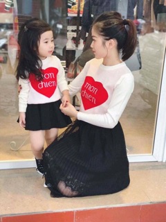 Sét áo len cho mẹ và bé