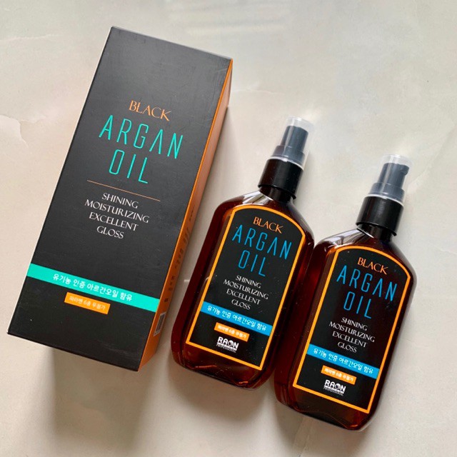 TINH DẦU DƯỠNG TÓC 100% CHIẾT XUẤT TỪ ARGAN OIL RAON BLACK ARGAN OIL 100ML CHÍNH HÃNG - 7055