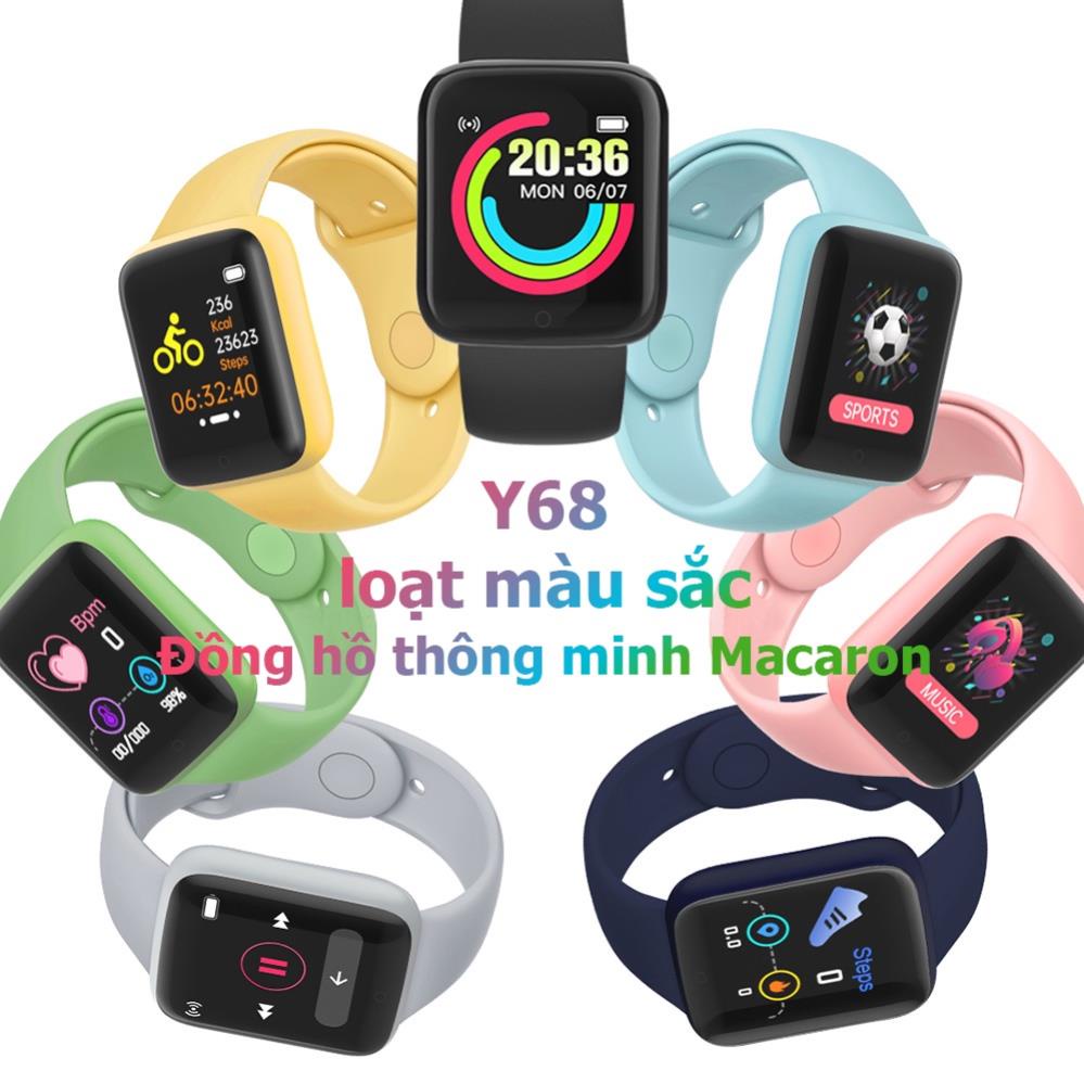 Đồng hồ thông minh Y68 theo dõi sức khỏe tương thích với Android / Ios