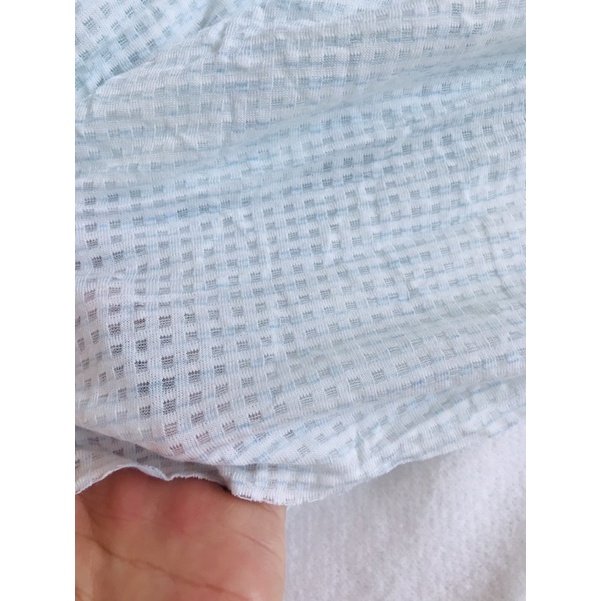 Vải cotton thông hơi màu baby