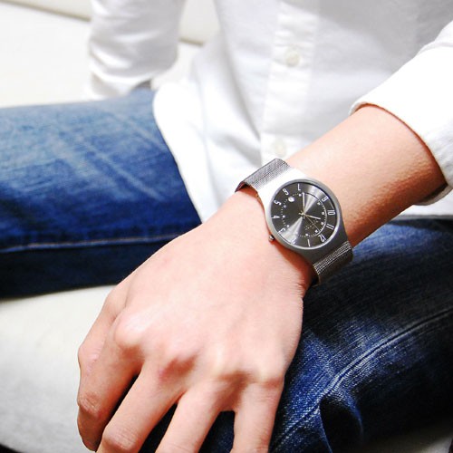 Đồng Hồ Nam Skagen 233XLTTM - 38mm - Dây Thép Lưới