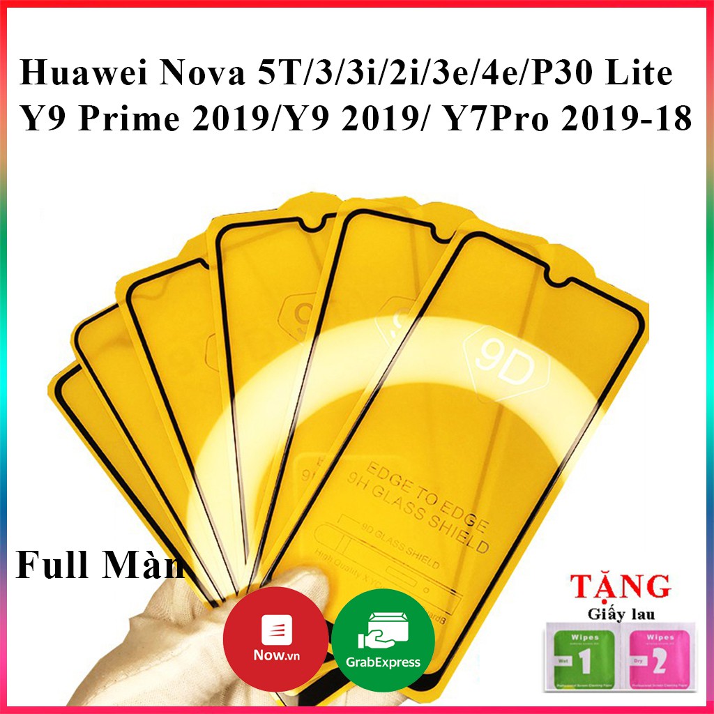 Kính cường lực huawei Nova 5T 3 3i 2i 3e 4e Y9 Prime 2019  Y7 Pro 2018 P30 Lite Y9 2019 Y7 Pro 2019 Full Màn