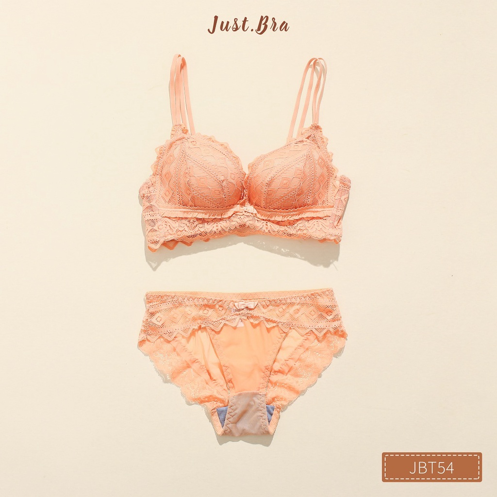 Bộ đồ lót Just Bra chất liệu ren cao cấp, mút dày nâng ngực JBT54 | BigBuy360 - bigbuy360.vn
