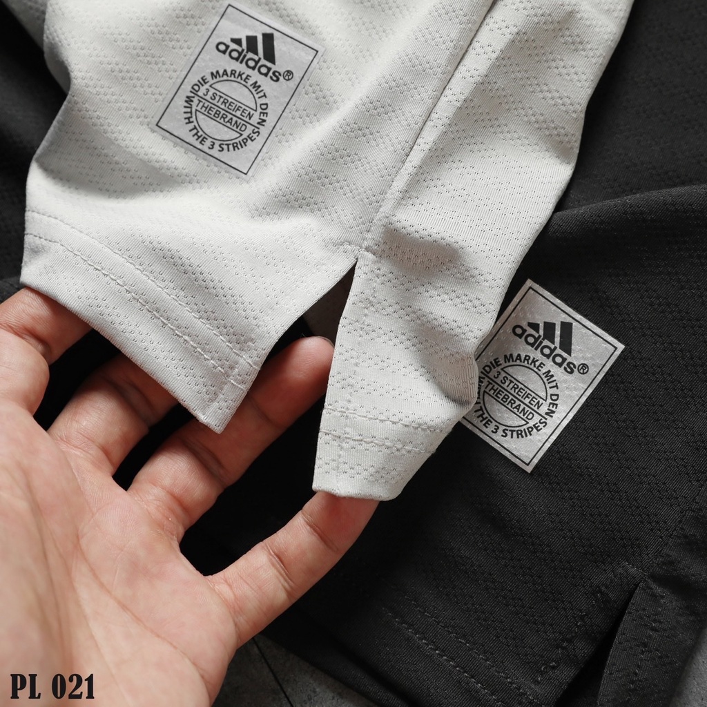 Áo Adidas phối 3 sọc sau lưng, vải dệt kim vân ngang thoáng mát tốt, có size lớn 105kg