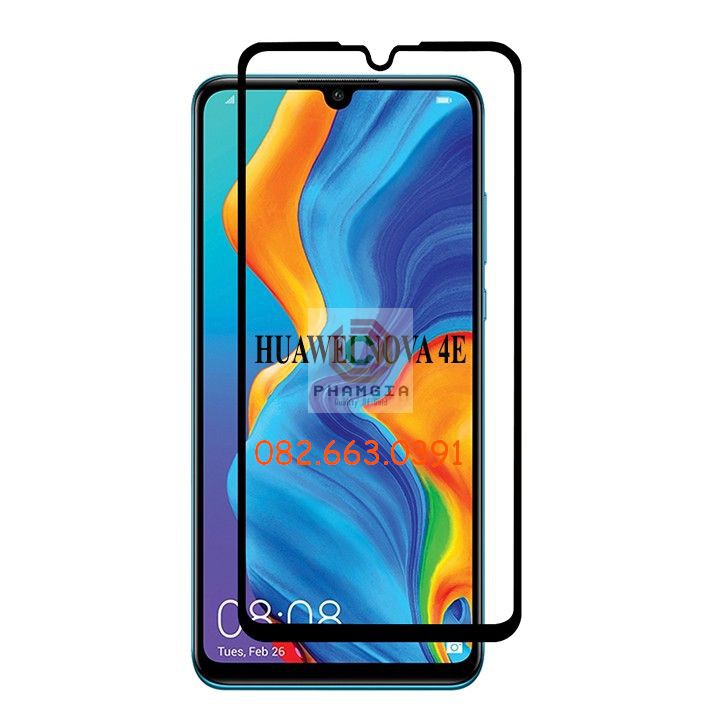 Kính cường lực Huawei 4E/P30 LITE full màn hình, full keo, siêu chuẩn