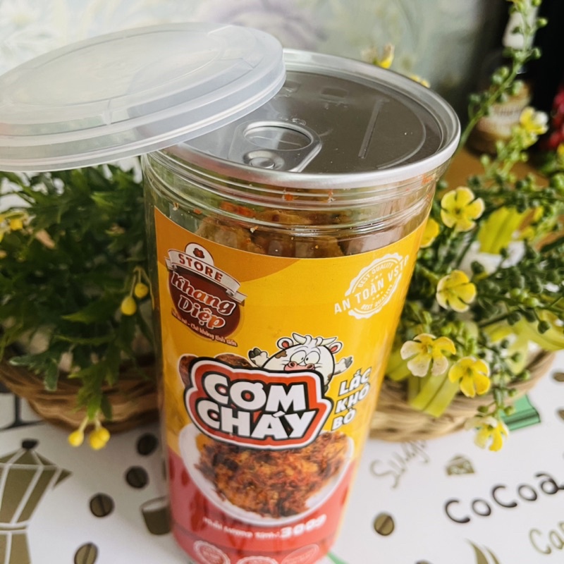 Cơm cháy lắc khô bò 300g Khang Diệp đồ ăn vặt Hà Nội