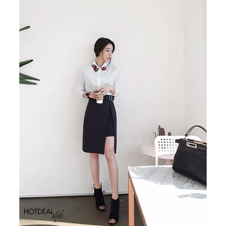 Chân Váy Nữ ❣️𝑭𝒓𝒆𝒆𝒔𝒉𝒊𝒑❣️ Chân Váy Sẻ Tà halona - Hàng thiết kế phom chuẩn đẹp