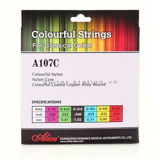 Dây đàn guitar classic Alice AC107C-N (6 màu)
