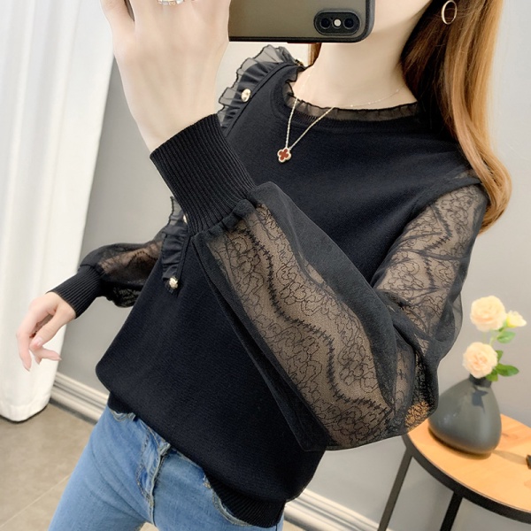 Áo sweater chiffon Cổ Tròn Mỏng Thời Trang Xuân Hè 2022 Phong Cách Mới Cho Nữ