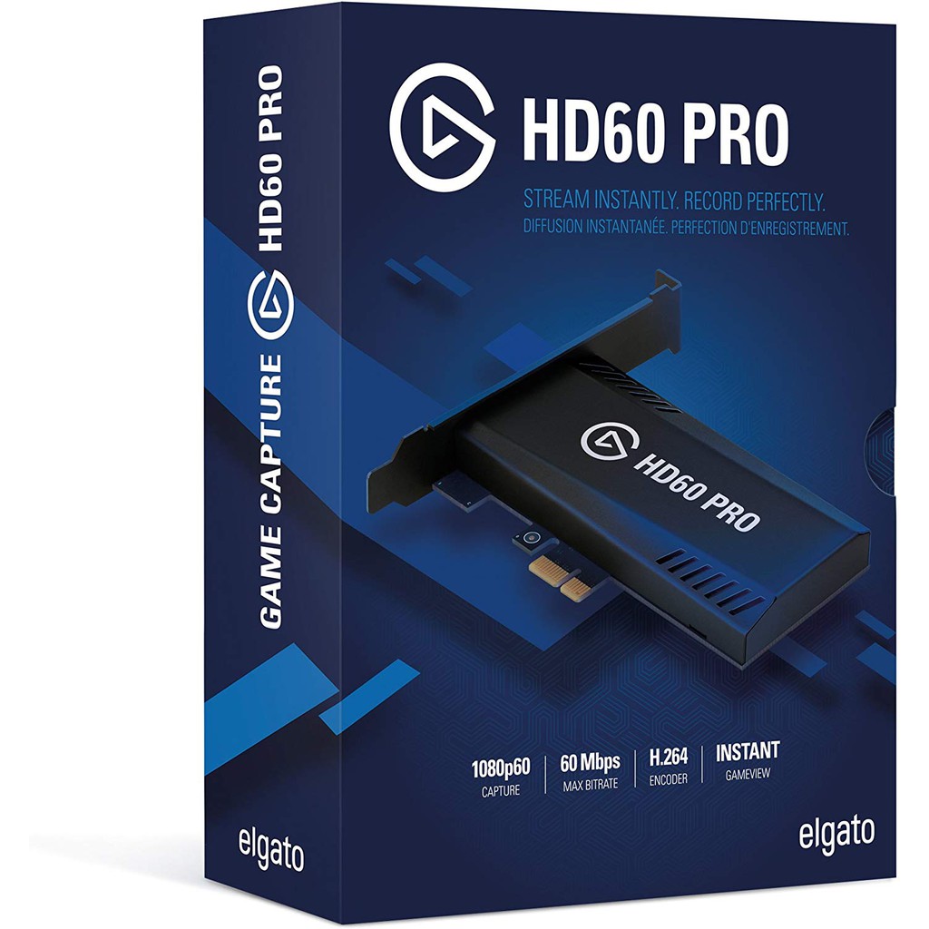 CARD CAPTURE STREAM HD60 PRO ELGATO - HỖ TRỢ ĐỘ PHÂN GIẢI LÊN TỚI 1080p60 - 60Mbps