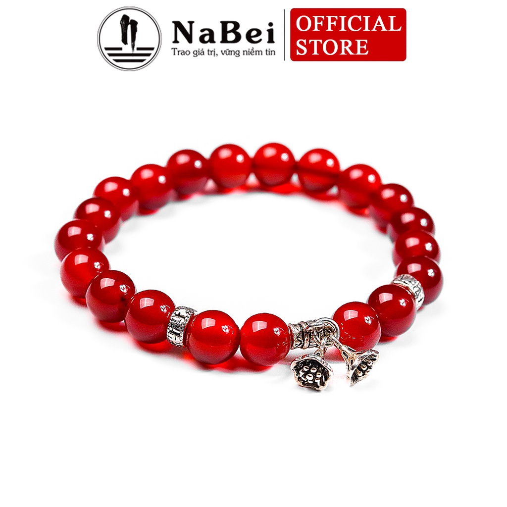 Vòng Tay Đá Mã Não Tự Nhiên Mix Bạc Thái Phù Hợp Cho Mệnh Kim, Thủy, Hỏa, Thổ, Mộc NB79 - Phong Thuỷ NaBei Store