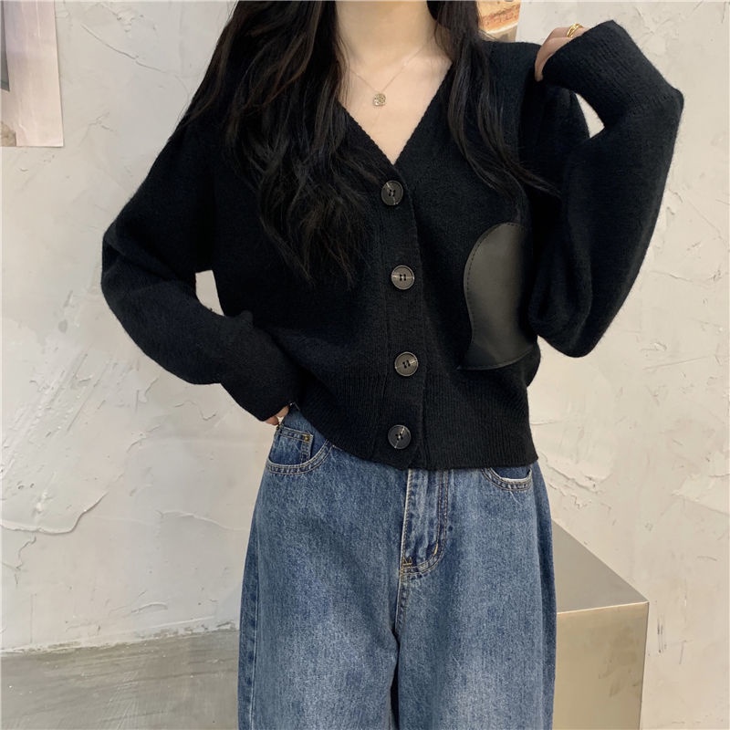 Áo cardigan dệt kim tay dài phong cách thời trang hàn quốc