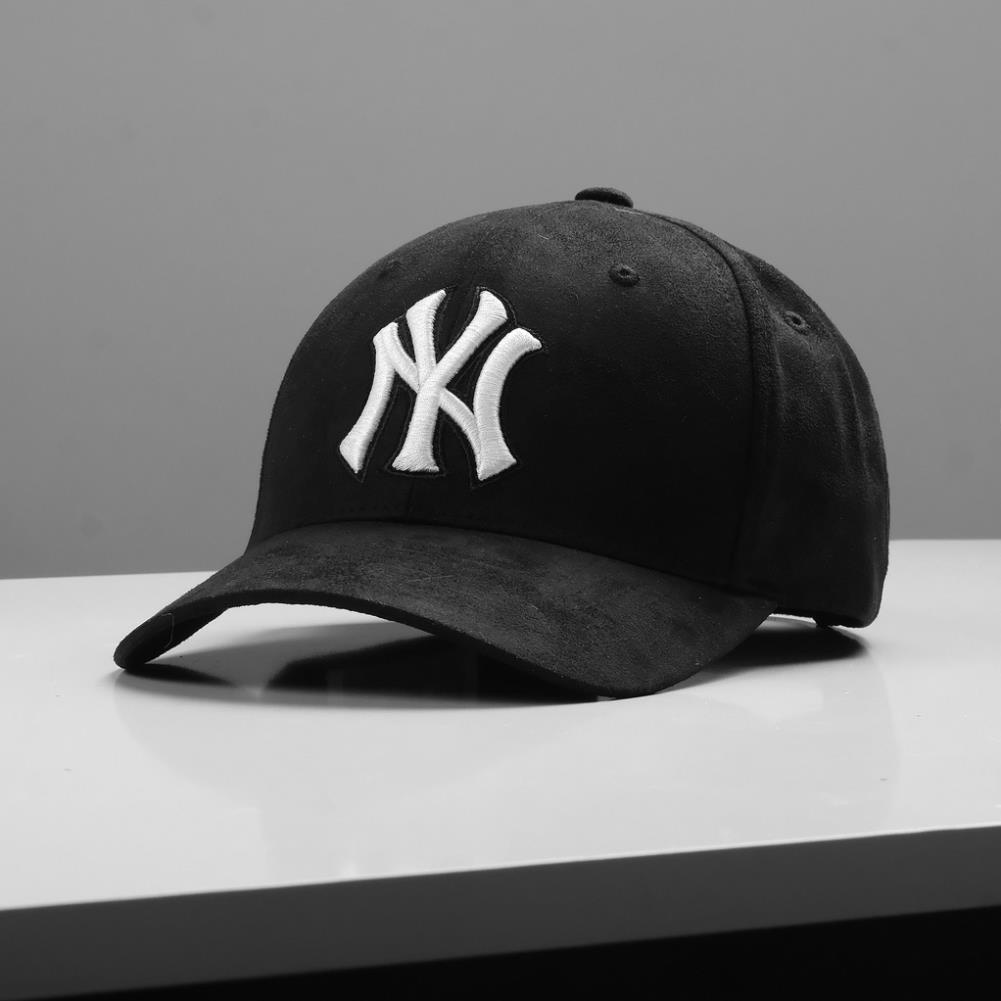Nón Lưỡi Trai MLB NEWYORK Chất Da Lộn Nón kết thời trang Unisex nam nữ sành điệu